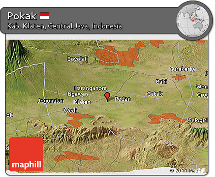 Satellite Panoramic Map of Pokak