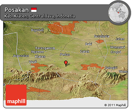 Satellite Panoramic Map of Posakan