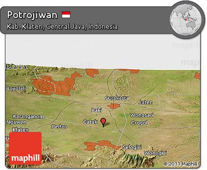 Satellite Panoramic Map of Potrojiwan