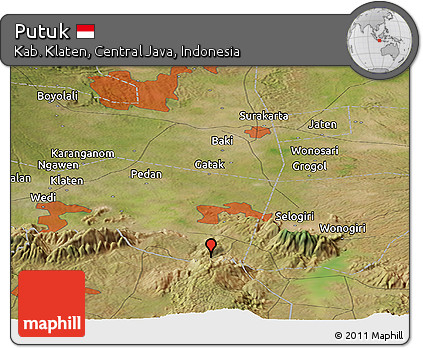 Satellite Panoramic Map of Putuk