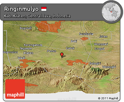 Satellite Panoramic Map of Ringinmulyo