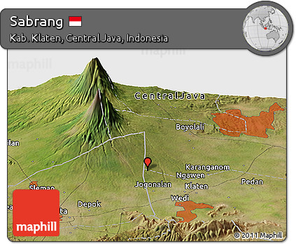 Satellite Panoramic Map of Sabrang