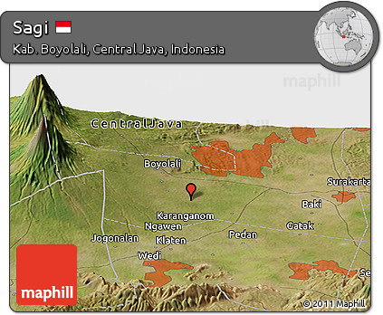 Satellite Panoramic Map of Sagi