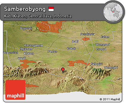Satellite Panoramic Map of Samberobyong