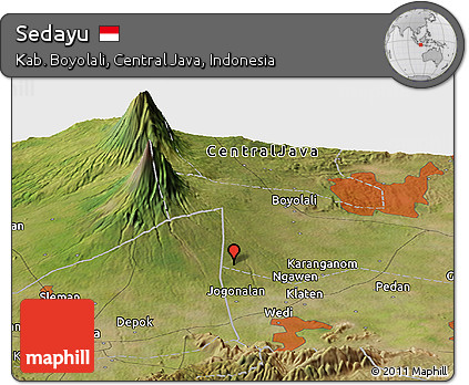 Satellite Panoramic Map of Sedayu