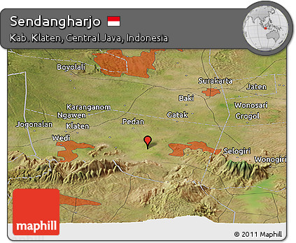 Satellite Panoramic Map of Sendangharjo