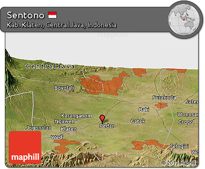Satellite Panoramic Map of Sentono