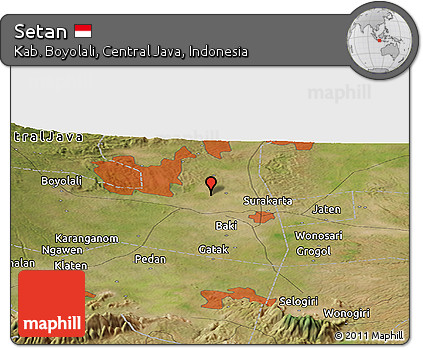 Satellite Panoramic Map of Setan