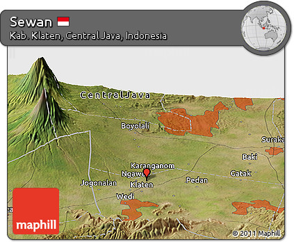 Satellite Panoramic Map of Sewan