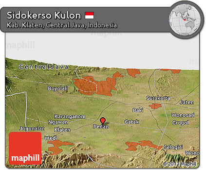 Satellite Panoramic Map of Sidokerso Kulon