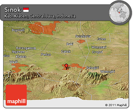 Satellite Panoramic Map of Sinok