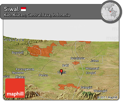 Satellite Panoramic Map of Siwal