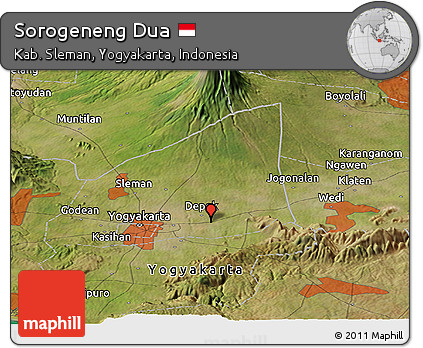 Satellite Panoramic Map of Sorogeneng Dua