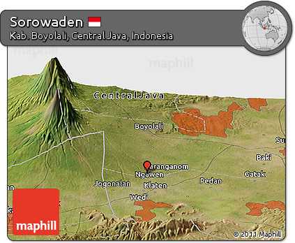 Satellite Panoramic Map of Sorowaden