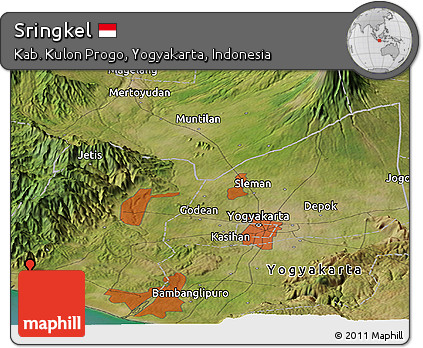 Satellite Panoramic Map of Sringkel