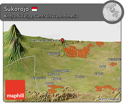 Satellite Panoramic Map of Sukorojo