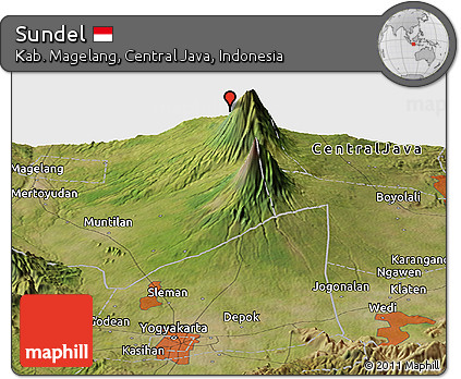 Satellite Panoramic Map of Sundel