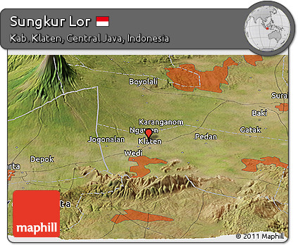 Satellite Panoramic Map of Sungkur Lor