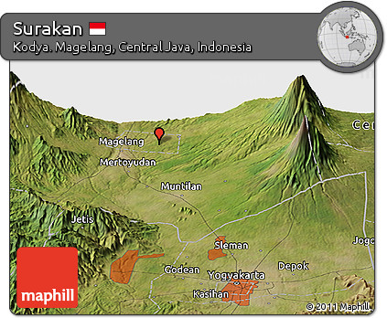Satellite Panoramic Map of Surakan