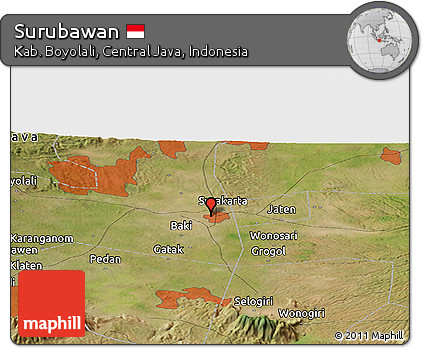Satellite Panoramic Map of Surubawan