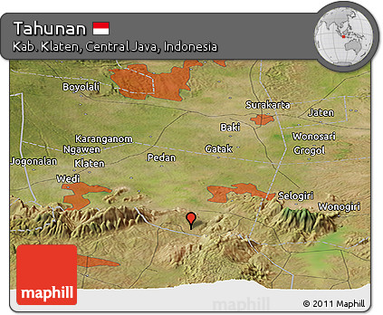 Satellite Panoramic Map of Tahunan