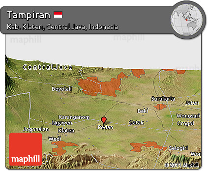Satellite Panoramic Map of Tampiran