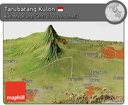 Satellite Panoramic Map of Tarubatang Kulon