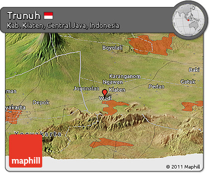 Satellite Panoramic Map of Trunuh