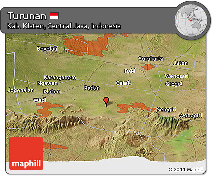 Satellite Panoramic Map of Turunan