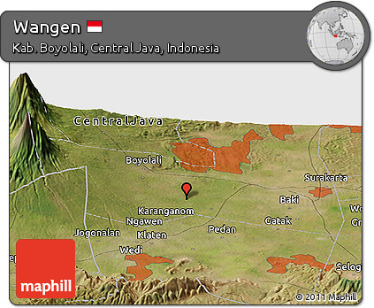 Satellite Panoramic Map of Wangen