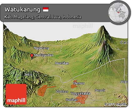 Satellite Panoramic Map of Watukarung