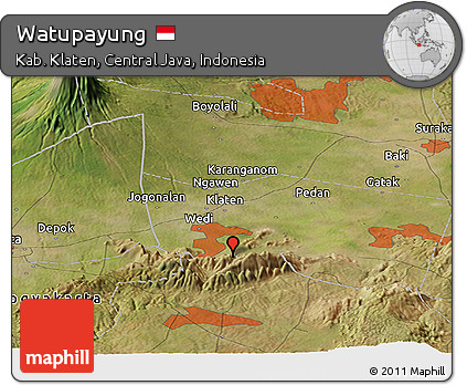 Satellite Panoramic Map of Watupayung