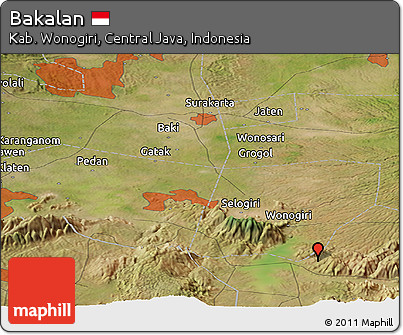 Satellite Panoramic Map of Bakalan