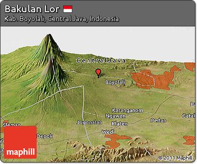 Satellite Panoramic Map of Bakulan Lor