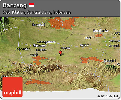 Satellite Panoramic Map of Bancang