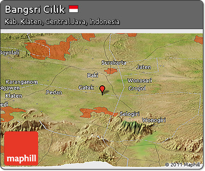 Satellite Panoramic Map of Bangsri Cilik