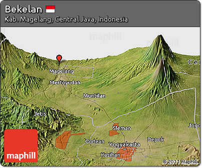 Satellite Panoramic Map of Bekelan