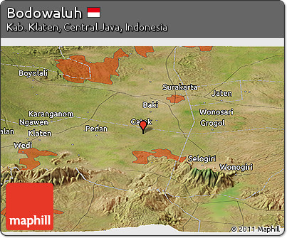 Satellite Panoramic Map of Bodowaluh