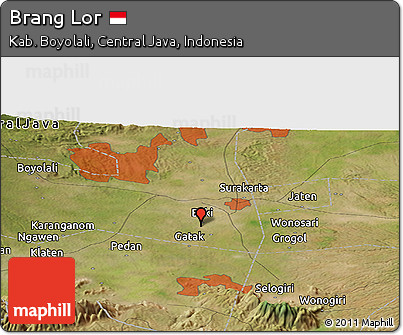 Satellite Panoramic Map of Brang Lor