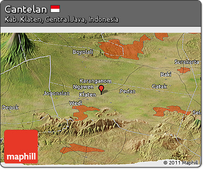 Satellite Panoramic Map of Cantelan