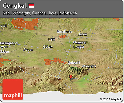 Satellite Panoramic Map of Cengkal