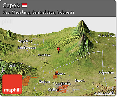 Satellite Panoramic Map of Cepek