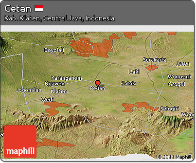 Satellite Panoramic Map of Cetan