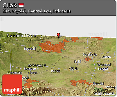 Satellite Panoramic Map of Cilak