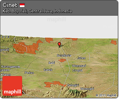 Satellite Panoramic Map of Cinet