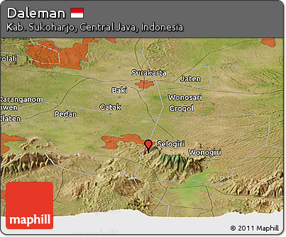 Satellite Panoramic Map of Daleman