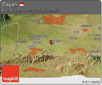 Satellite Panoramic Map of Dayan
