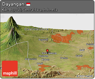 Satellite Panoramic Map of Dayangan