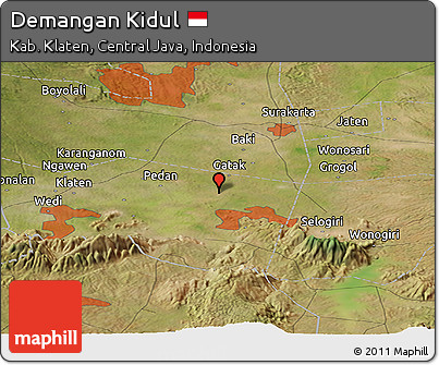 Satellite Panoramic Map of Demangan Kidul