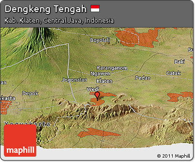 Satellite Panoramic Map of Dengkeng Tengah